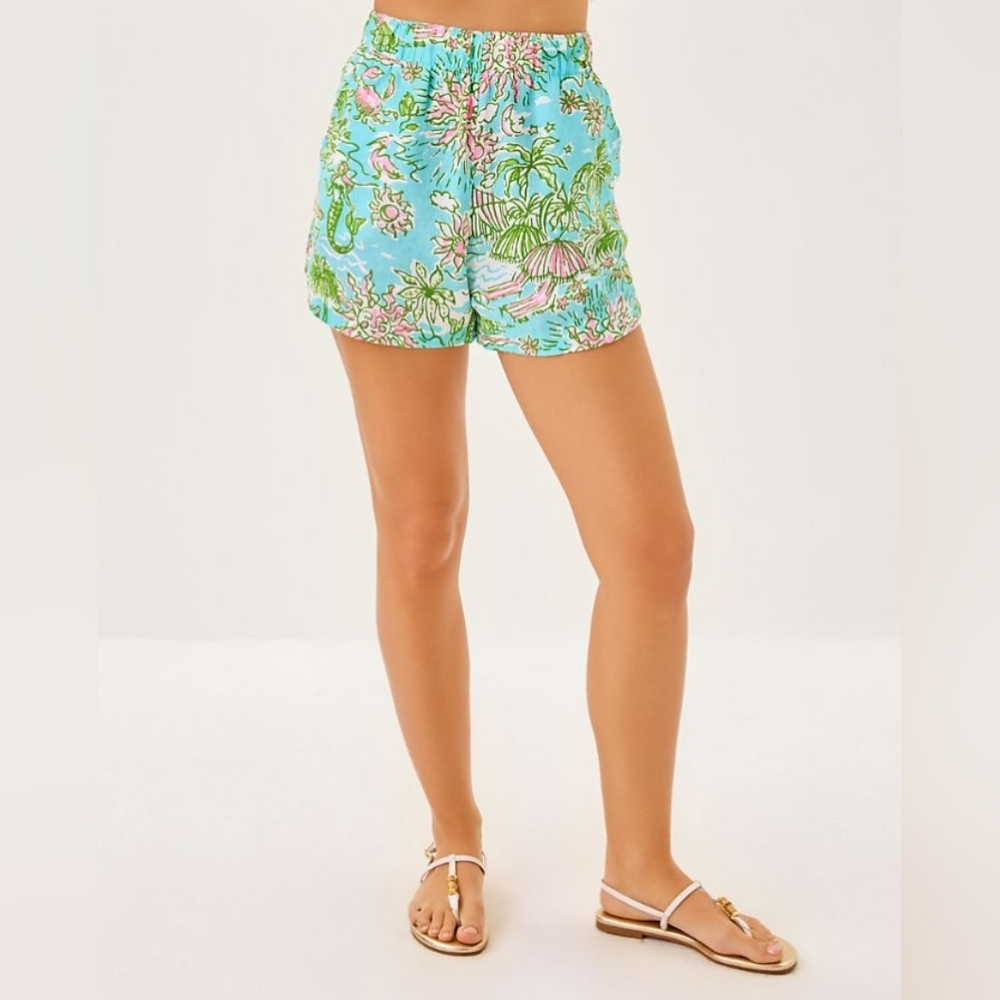 NWT Lilly Pulitzer Elodey Linen Shorts, Large